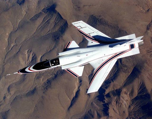 X-29 over California's Mojave Desert
