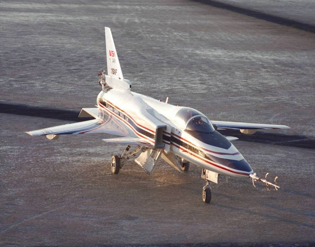 X-29 in the Early Morning Light on Rogers Dry Lake