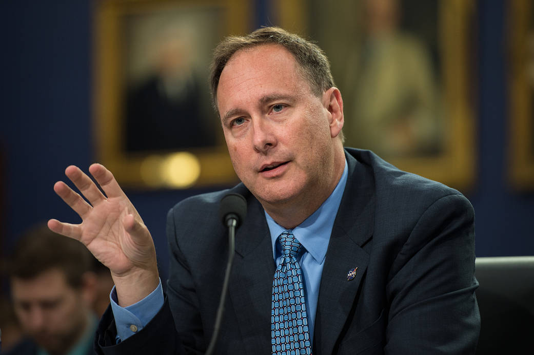 Acting NASA Administrator Robert Lightfoot testifies during a House Subcommittee hearing