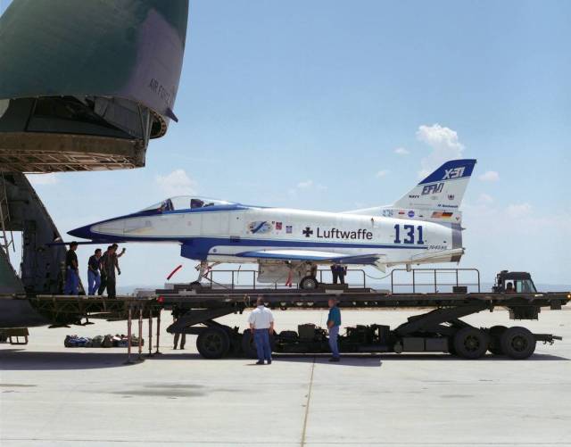 X-31 Off-loaded from an Air Force Reserve C-5 Transport