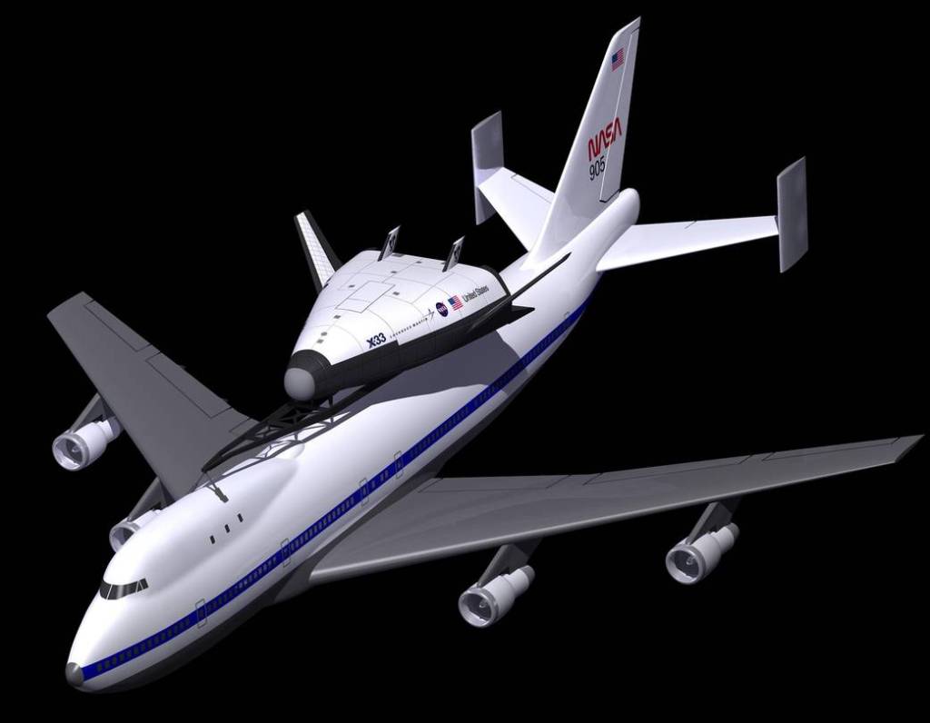 Artist’s Conception: X-33 atop Modified 747