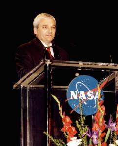 NASA Dryden Center Director Speaks at the X-34 Rollout
