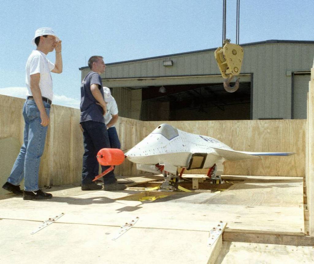 X-36 Arrives at Dryden