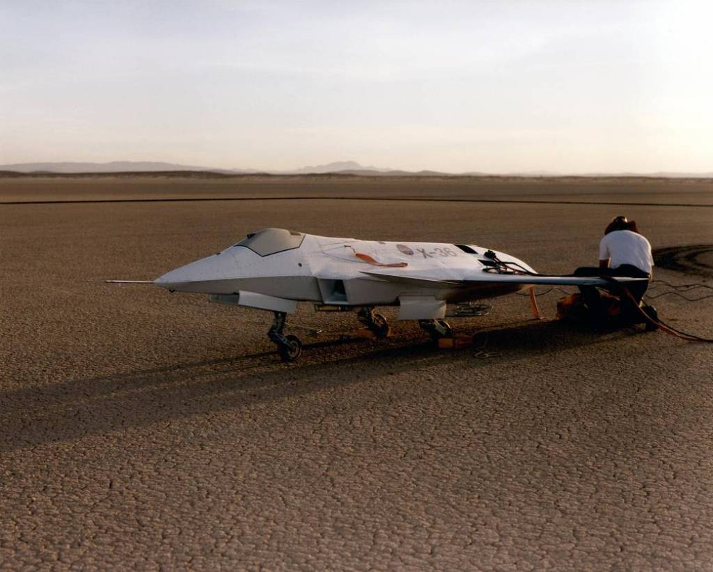 Technicians Make Final Preparation for X-36 First Flight