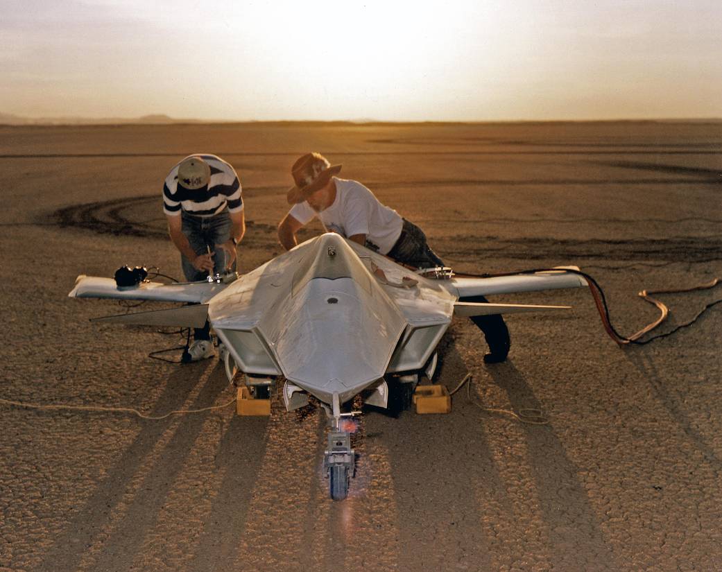 Technicians Make Final Preparation for X-36 First Flight