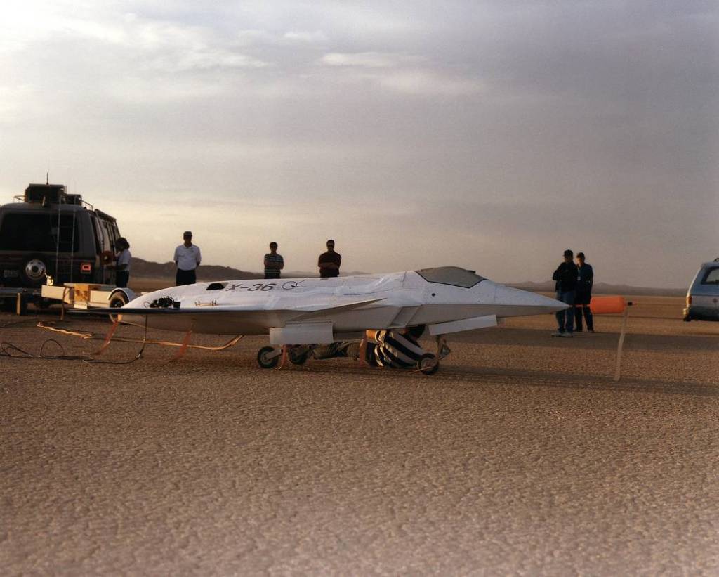 X-36 Being Prepped for its First Flight