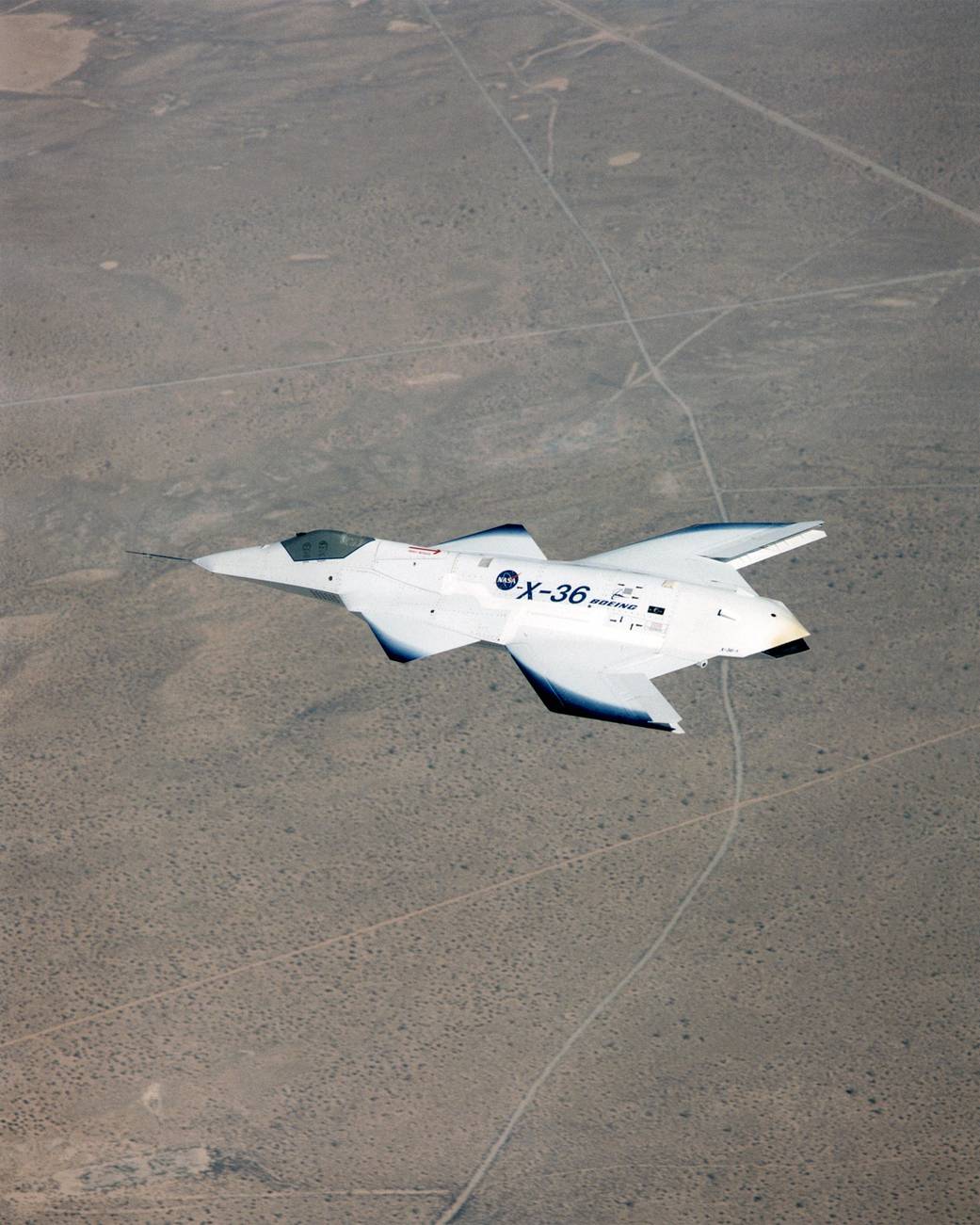 Low-Altitude Flight of X-36 Tailless Fighter Agility Research Aircraft