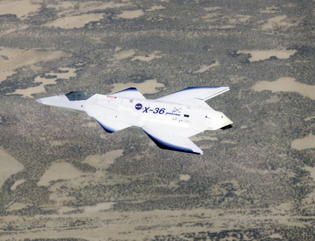 X-36 in flight