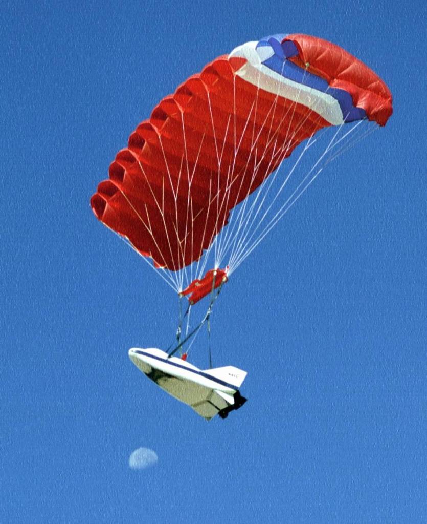 X-38 Model Glides to Earth