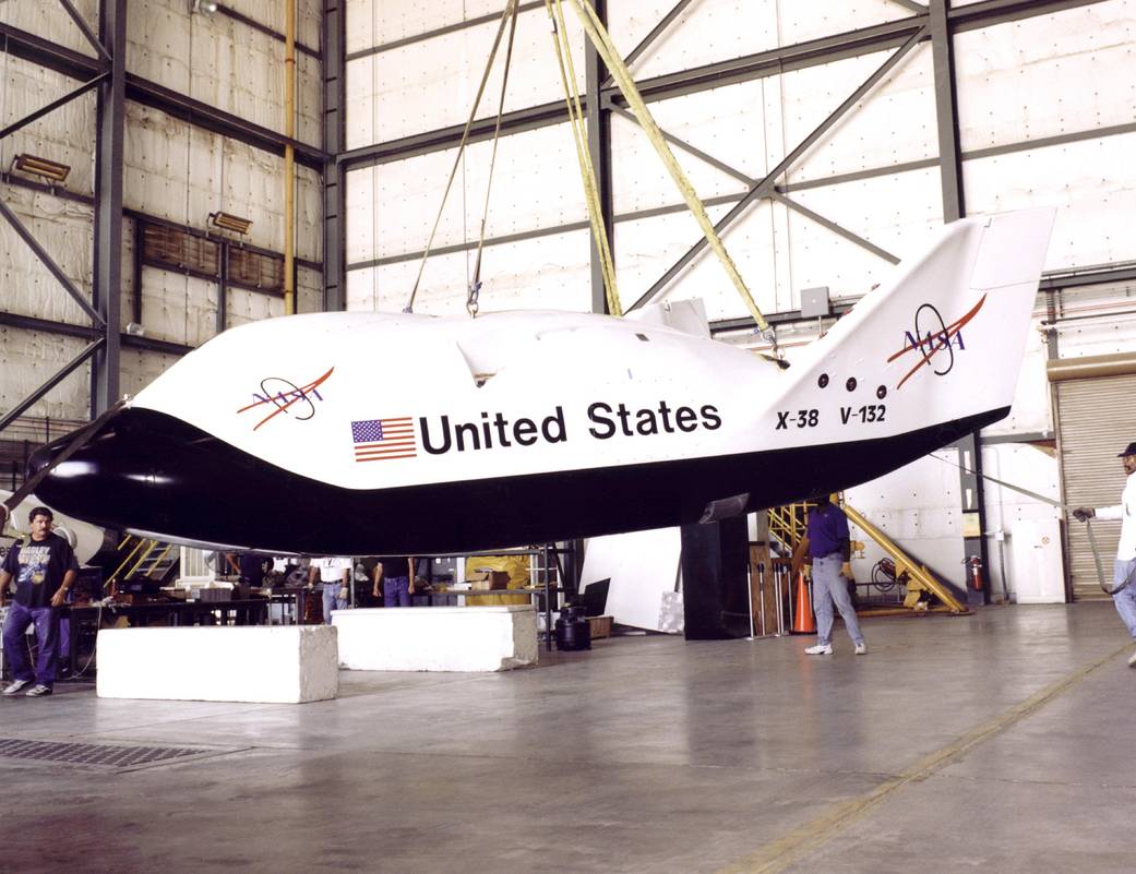 X-38 in DFRC Hangar
