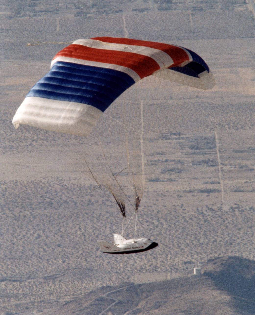 X-38 Descent with Large Steerable Parafoil