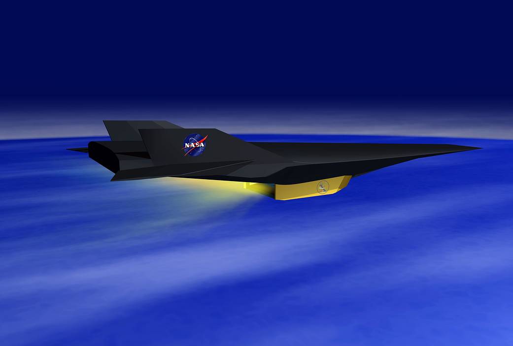 Screen Capture Depicts X-43A Free Flight