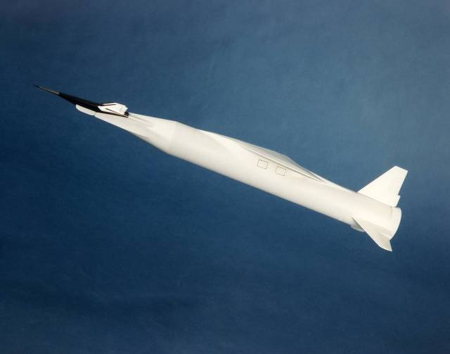 Three-Foot-Long Model of X-43A Vehicle/Booster Combination