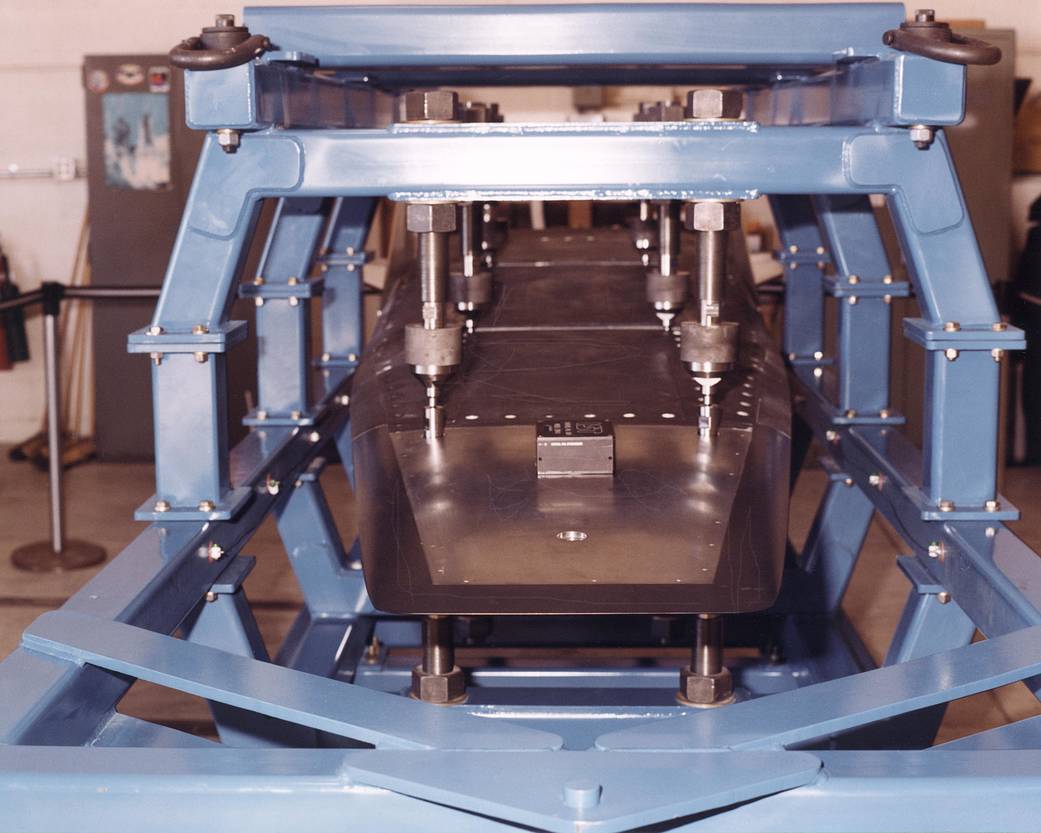 Front-On Shot of X-43A in Shipping Container