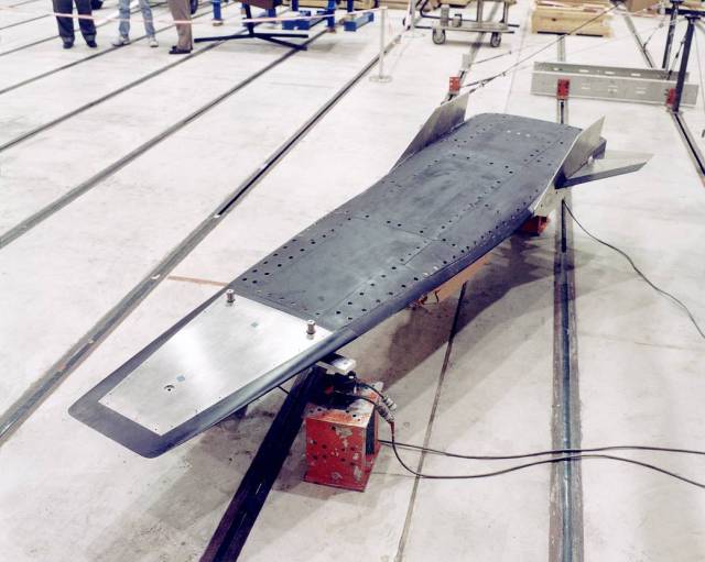 X-43A Undergoes Ground Testing at Dryden's Flight Loads Lab 
