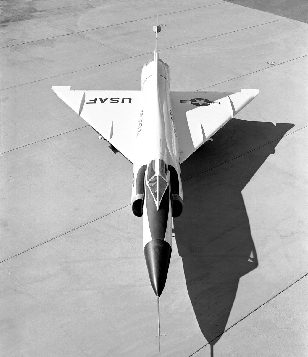 Overhead Shot of Convair YF-102 Delta Dagger