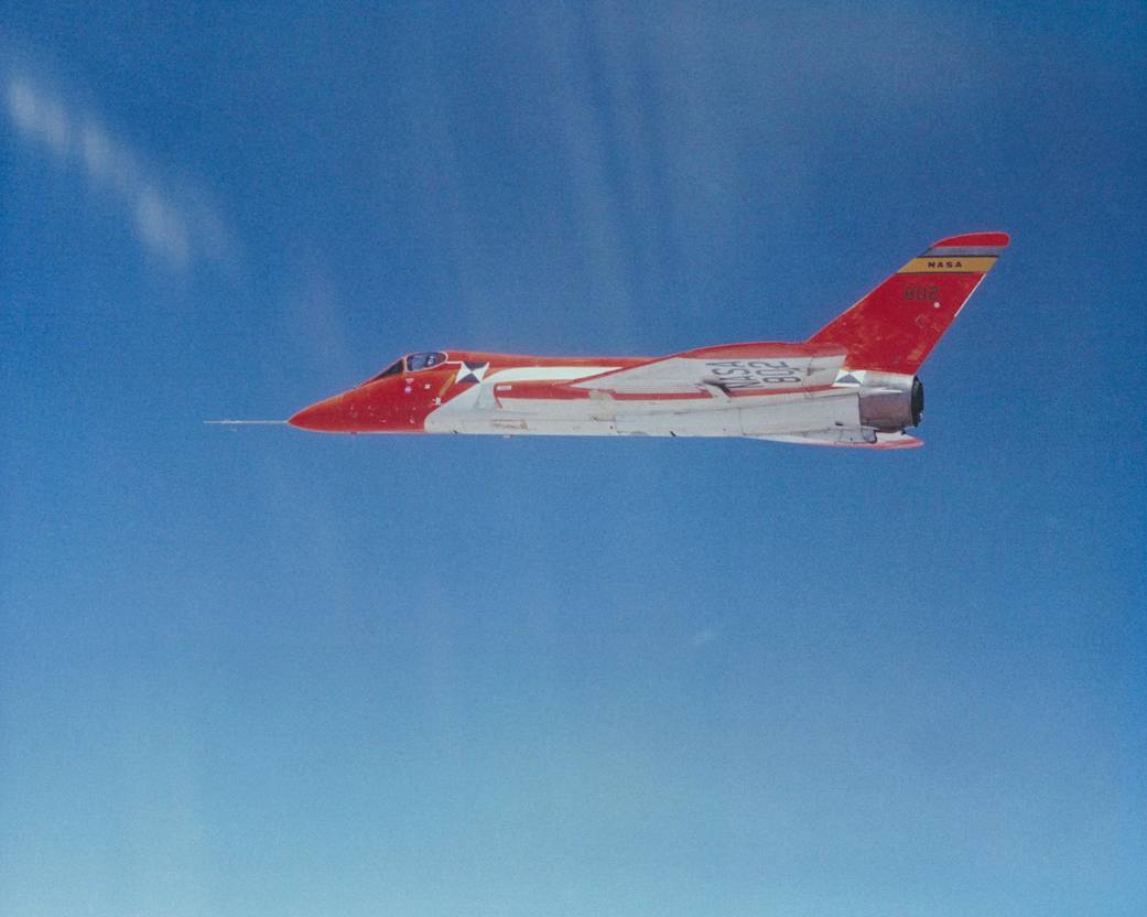 F5D Skylancer in flight.