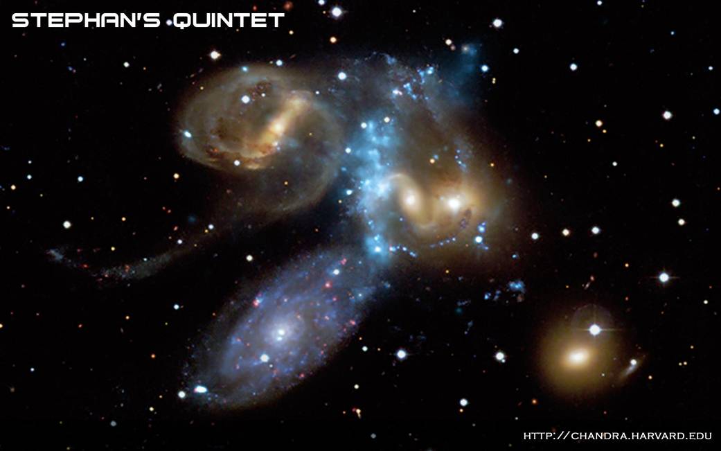 Stephan's Quintet-A Galaxy Collision in Action