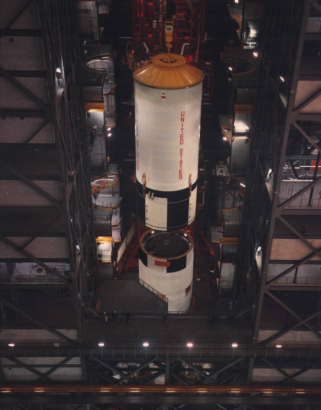 Stacking of the S-II Stage for Apollo 11