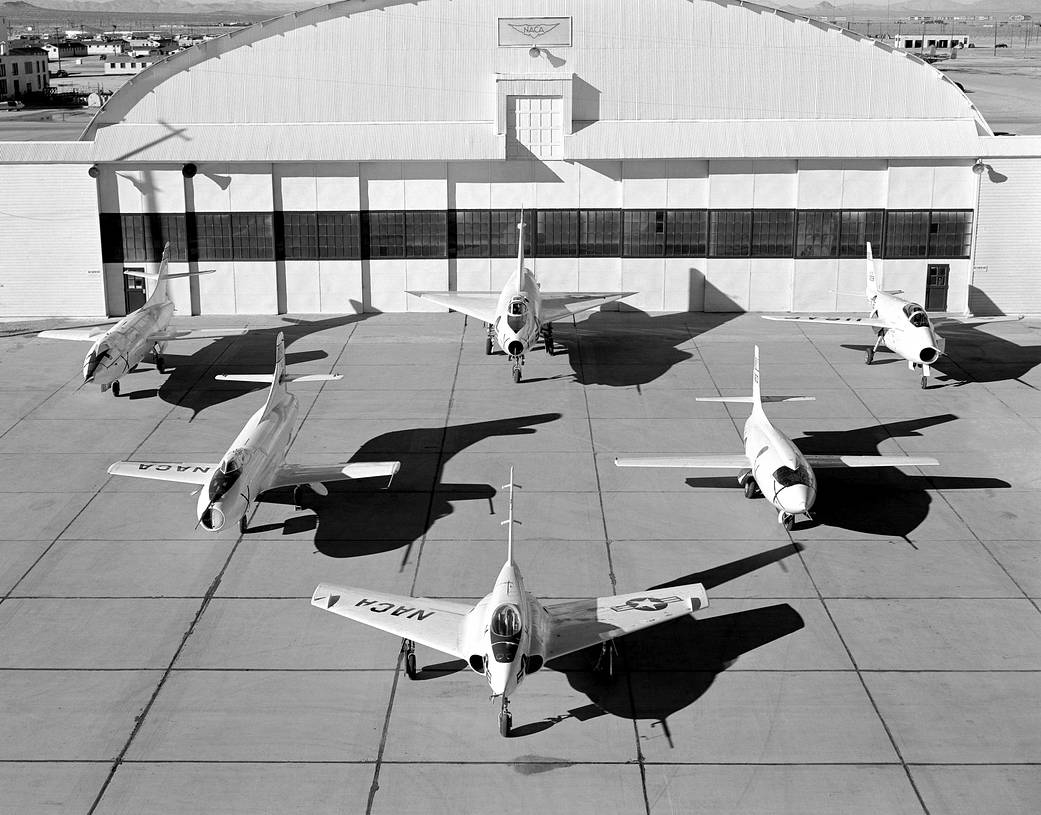 NACA Fleet: D-558-II, XF-92A, X-5, X-1, X-4, and D-558-I