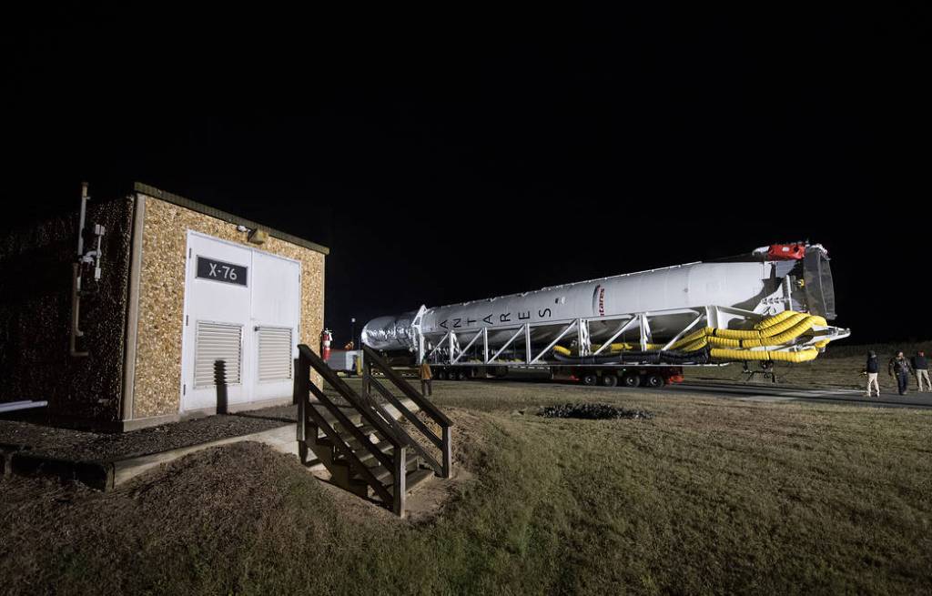 Antares Rocket Rolls Out for Orbital ATK CRS-8 Mission