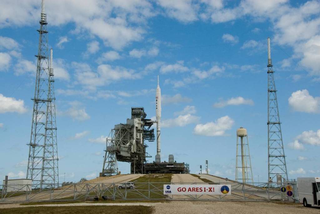 Ares I-X at the Pad