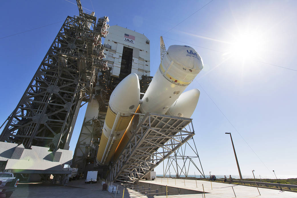 Delta IV Heavy Arrives at Launch Pad for Parker Solar Probe