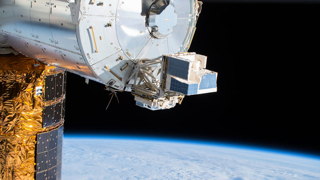 ASIM hardware attached to exterior of space station