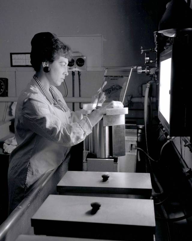 Marshall Photo Laboratory Technician Virginia Smith, November 1964