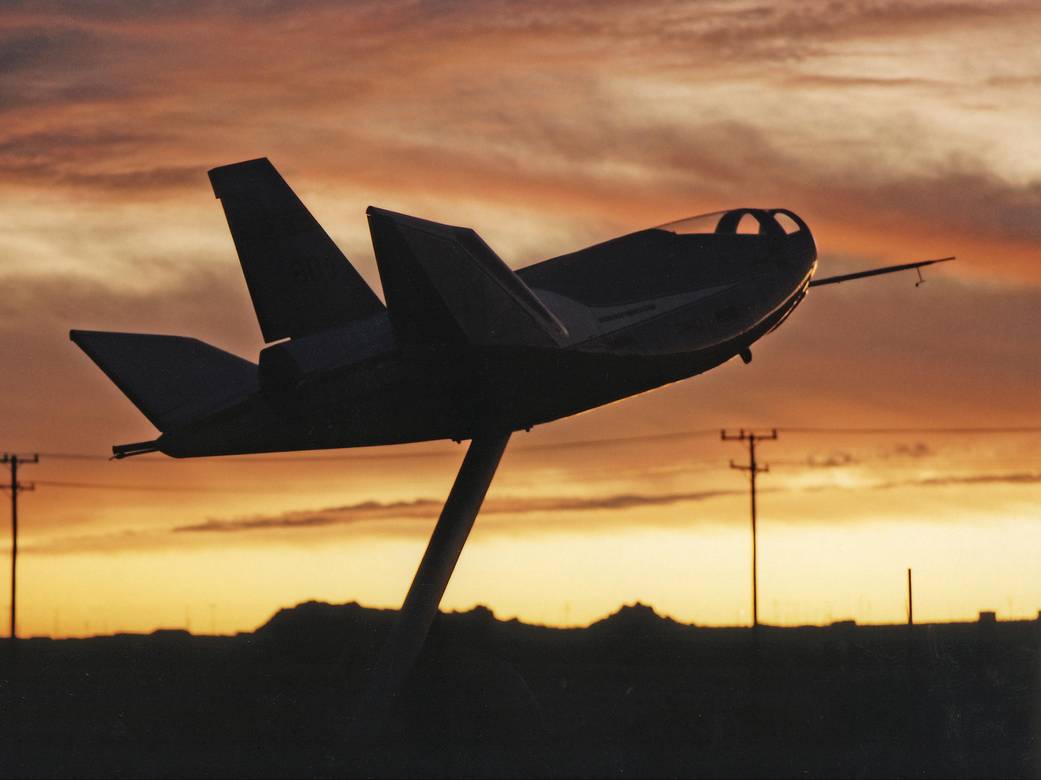 HL-10 on a Pedestal at Sunset