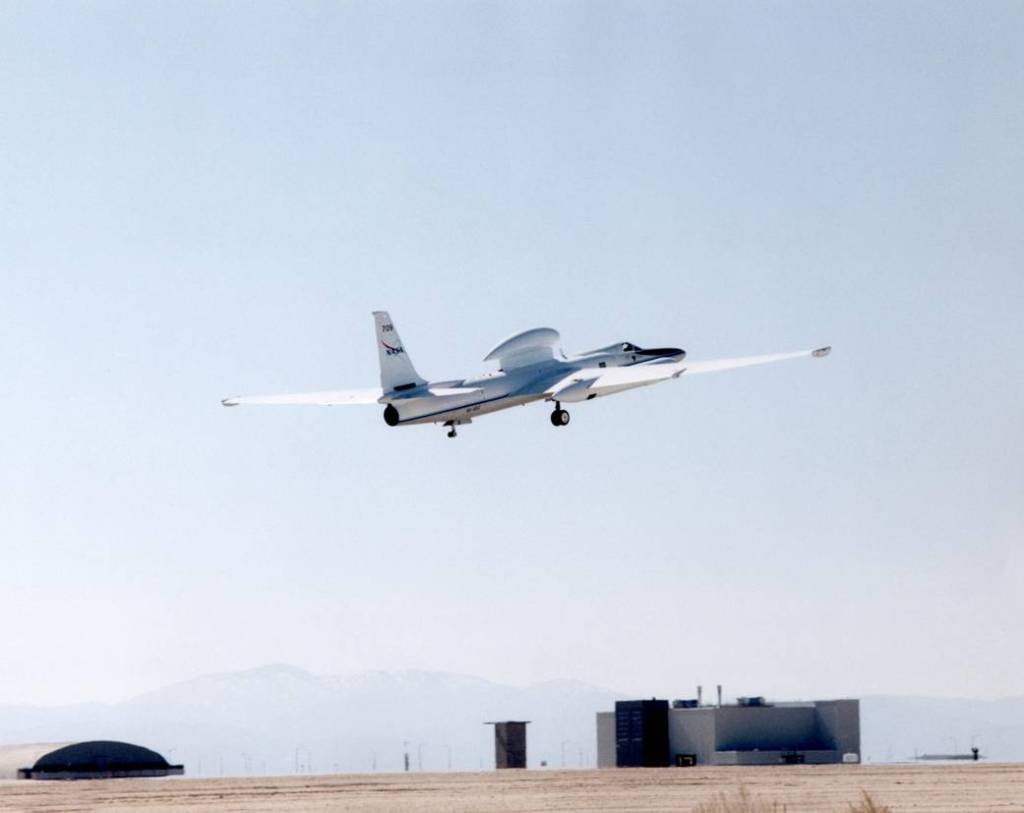 ER-2 High Altitude Research Aircraft During Take Off