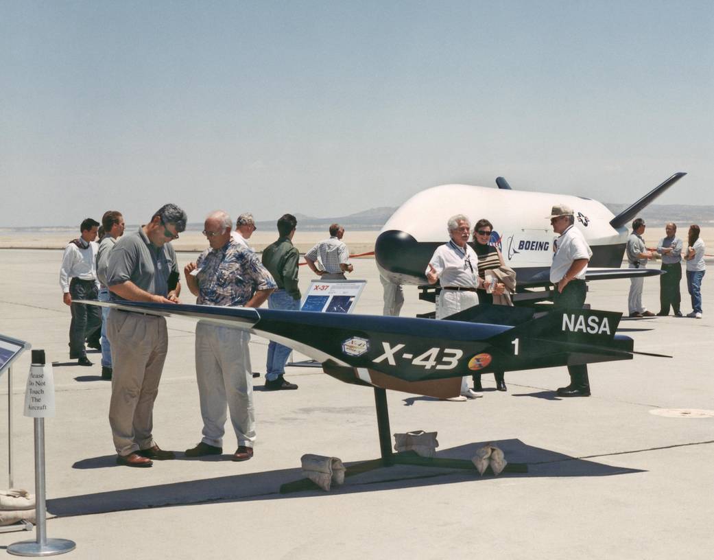 Aerospace Industry Representatives View Actual and Mock-Up Versions of 'X-Planes'