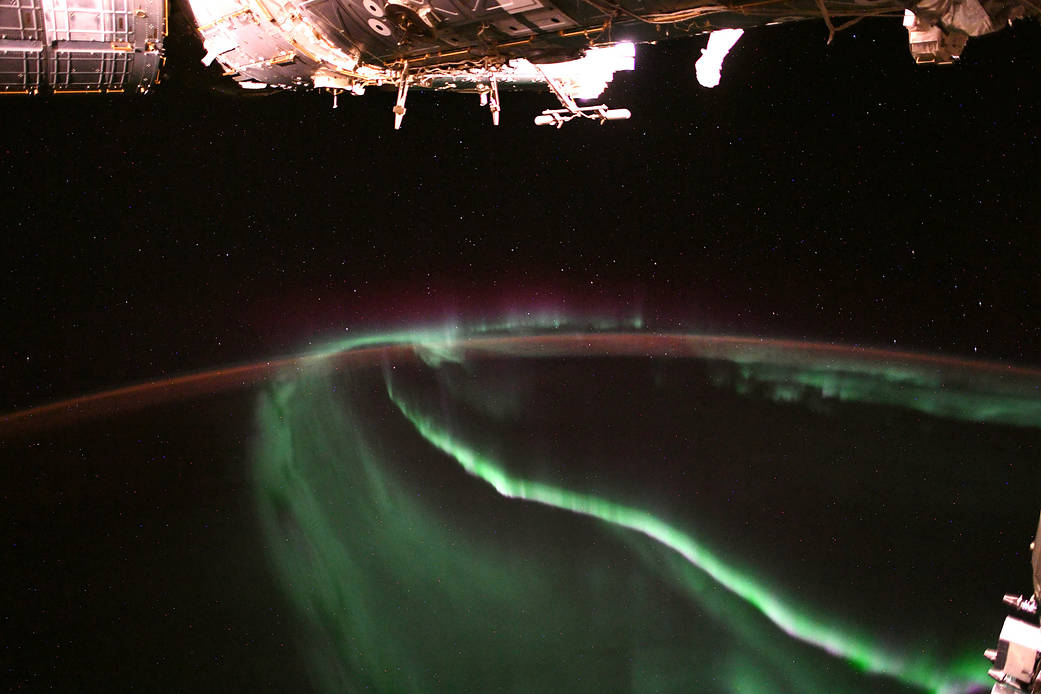 Aurora seen from the Space Station