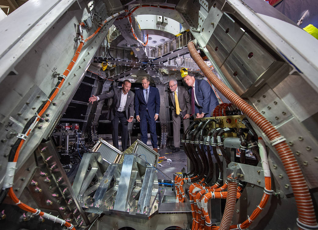 NASA Orion AA-2 Crew Module w/Admin. Jim Bridenstine 2nd from left & others