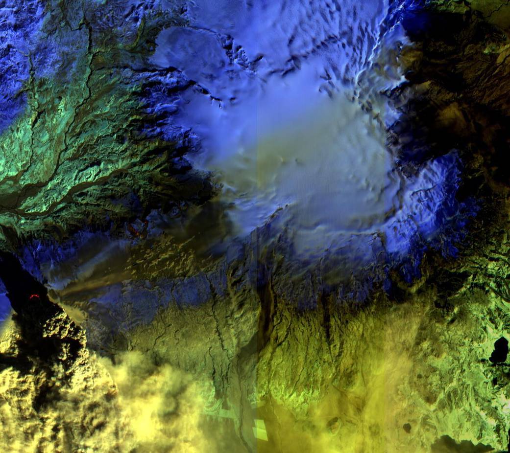 Eyjafjallajökull Volcano in Infrared