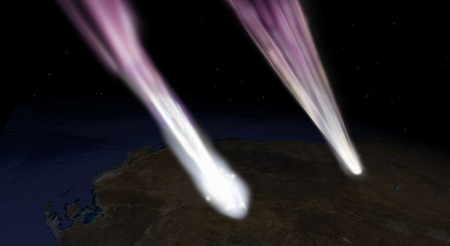 Hayabusa Re-entry Artist Concept