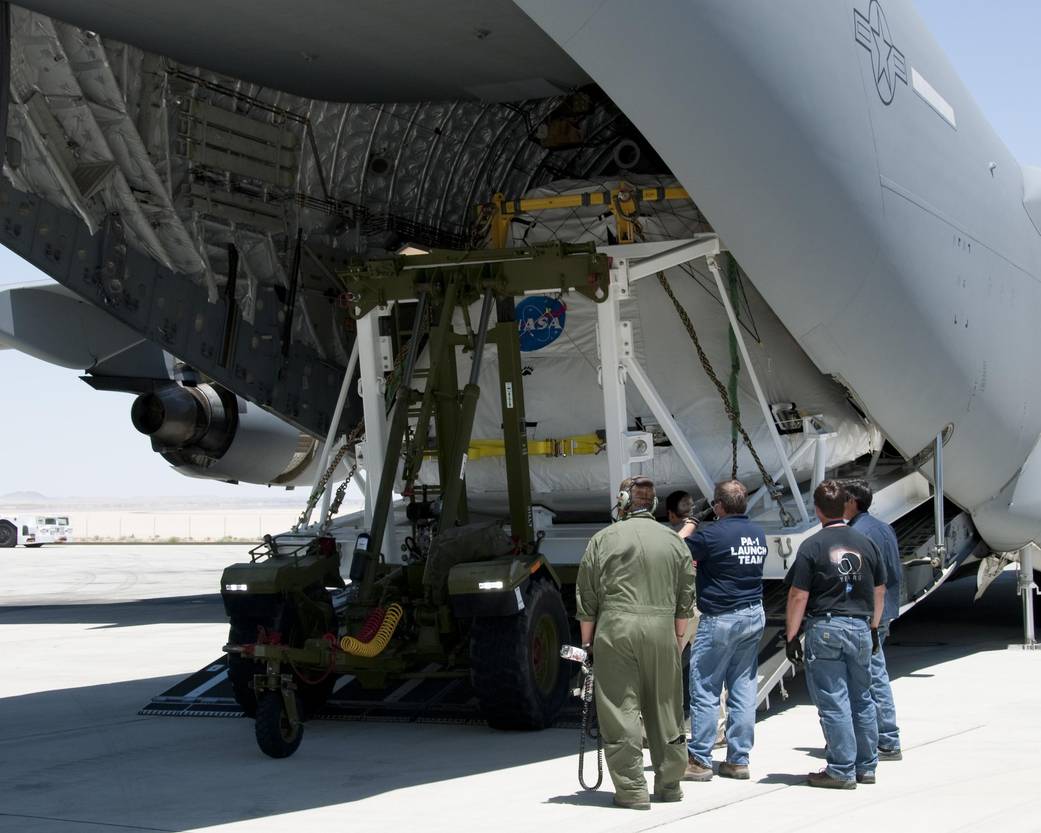Air National Guard C-17 Returns Orion PA-1 Crew Module 