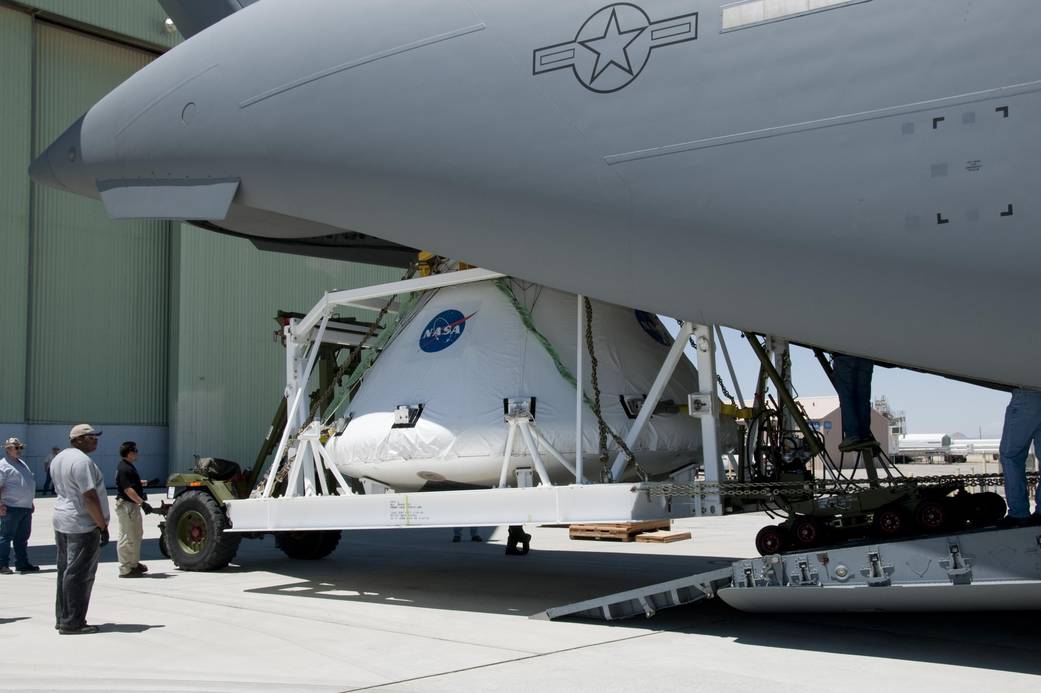 Orion PA-1 Crew Module Returns to Dryden