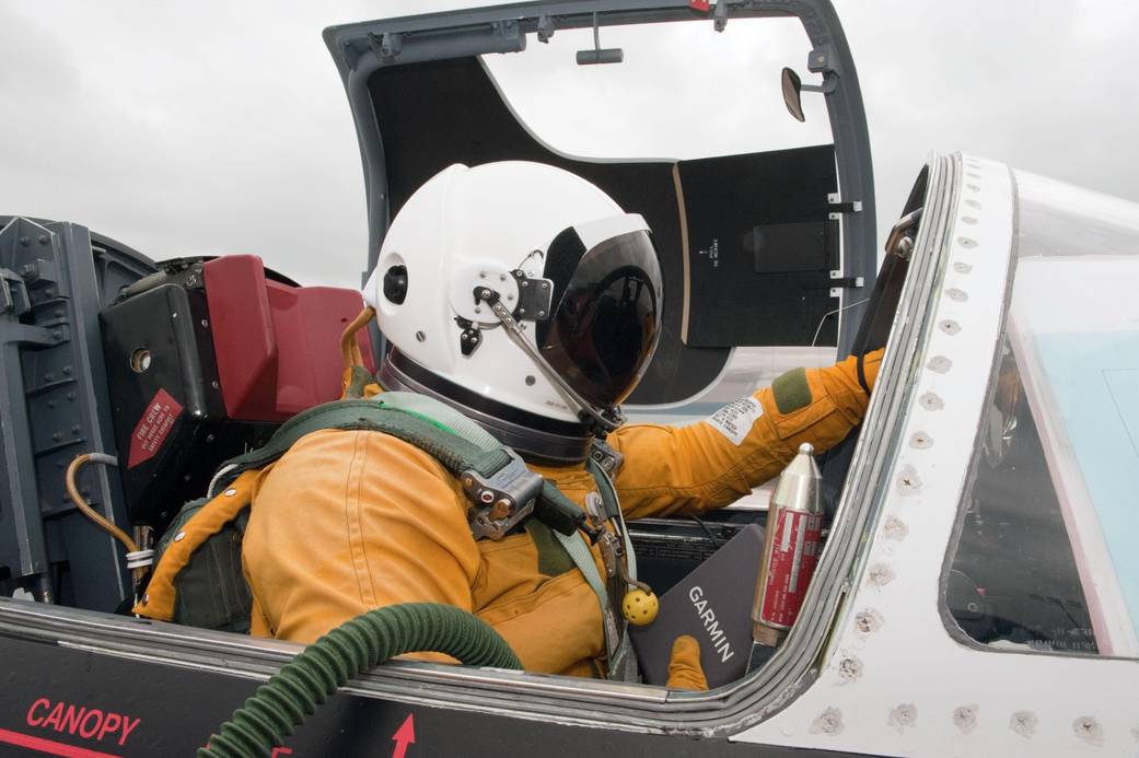 Pilot Denis Steele Conducts Pre-Flight Checkout in ER-2