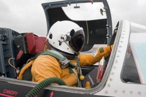Pilot Denis Steele Conducts Pre-Flight Checkout in ER-2