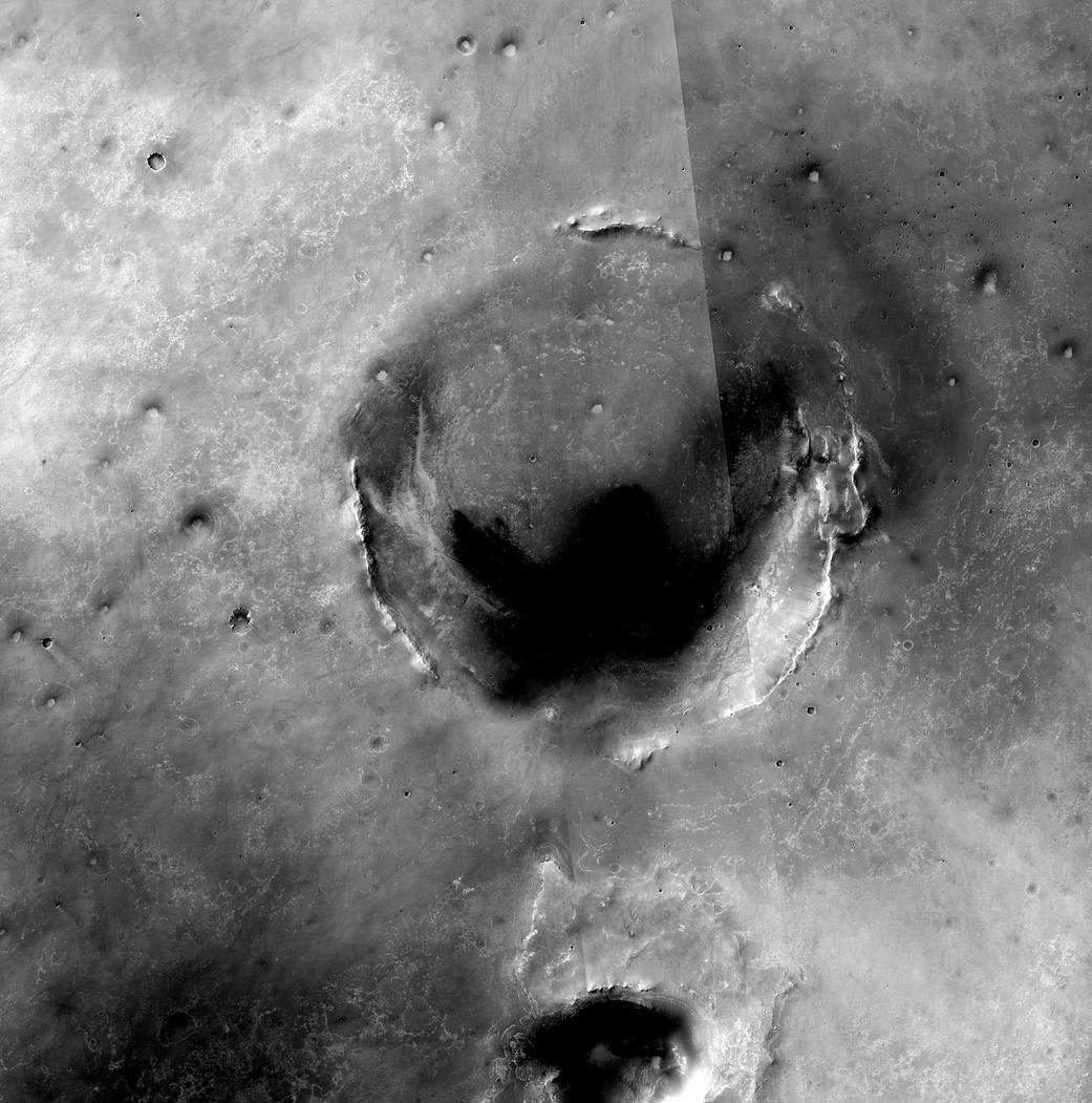 Opportunity Amid Mars Craters (Unannotated)
