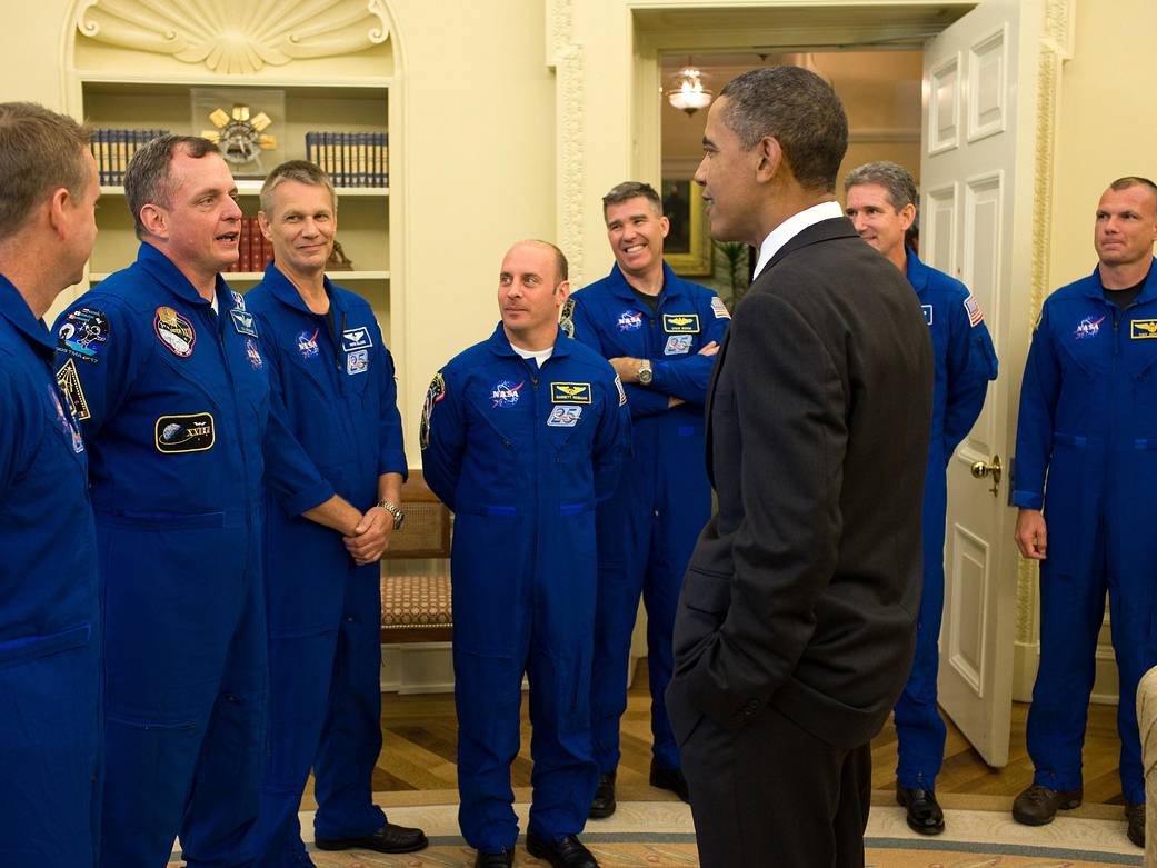Astronauts in the Oval Office
