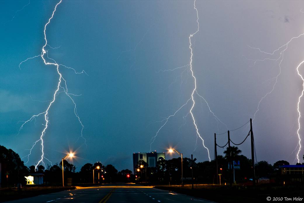 Light Show Over the VAB