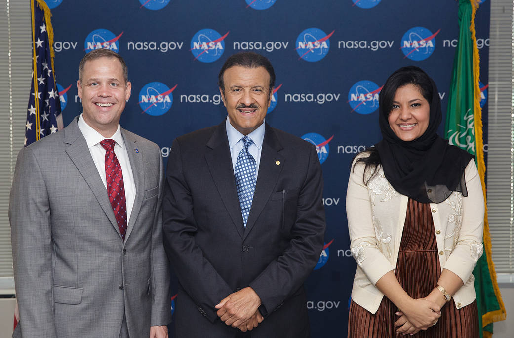 Administrator of NASA and two Saudi officials