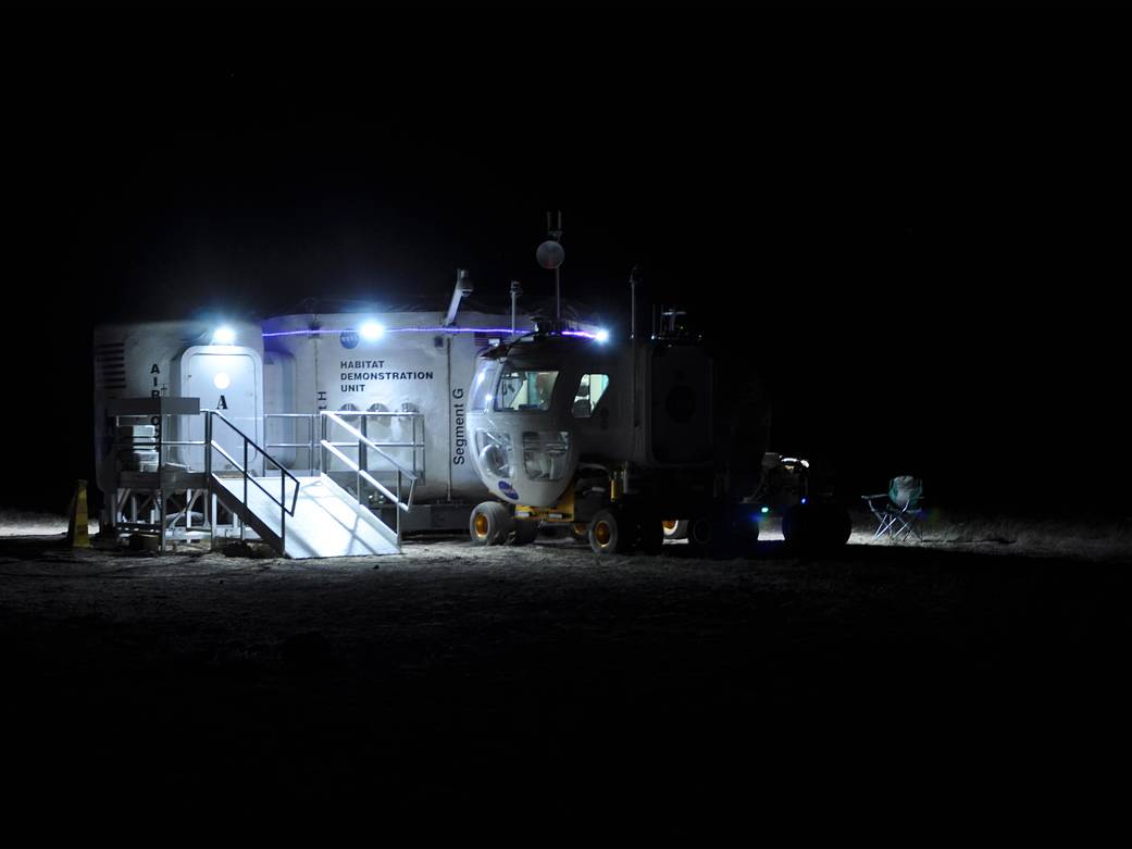 Space Habitat Docked With Space Exploration Vehicle