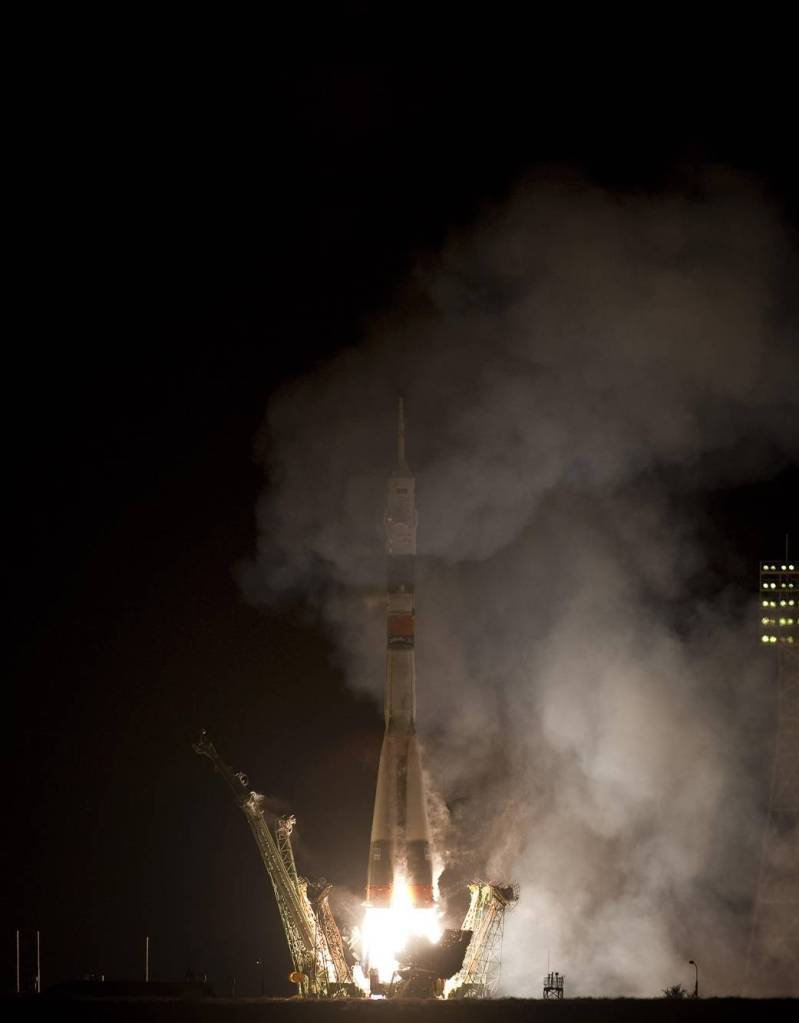 Soyuz Liftoff in Kazakhstan