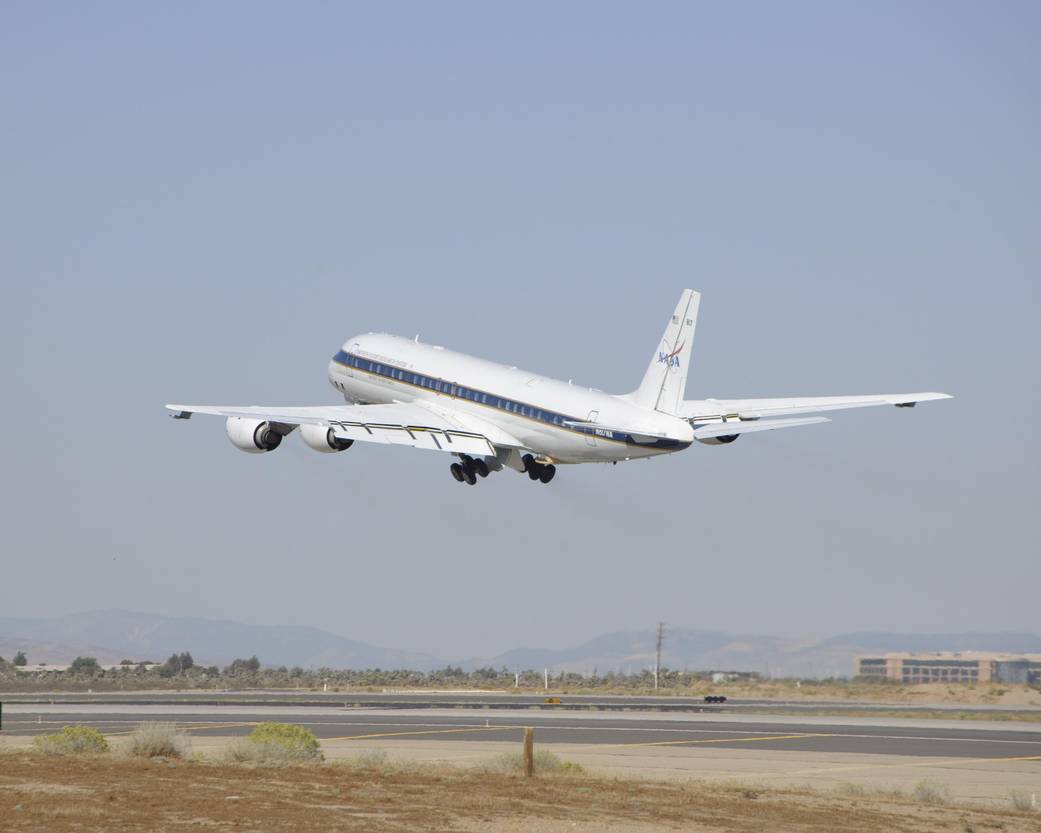 DC-8 Flying Lab Departs for IceBridge Mission