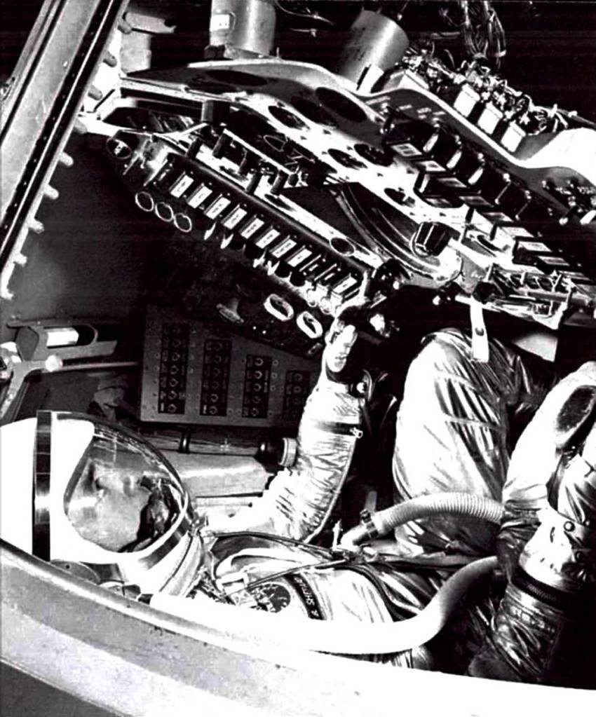 Alan Shepard in the Procedures Trainer