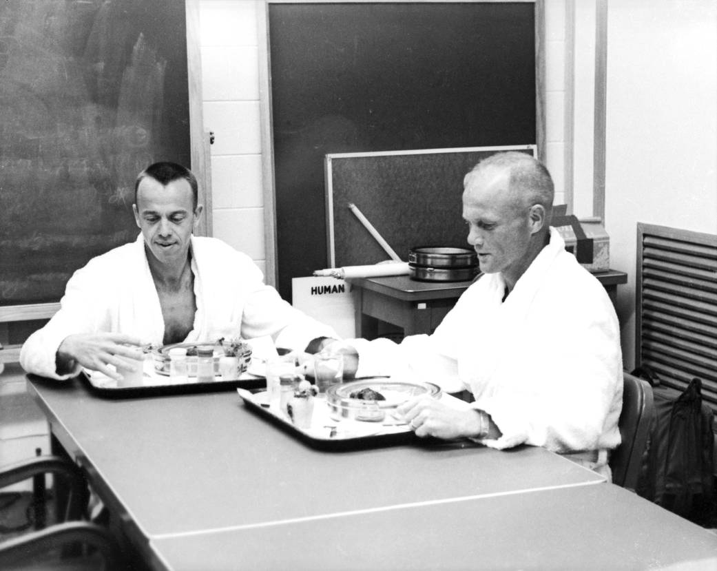Alan Shepard and John Glenn at breakfast