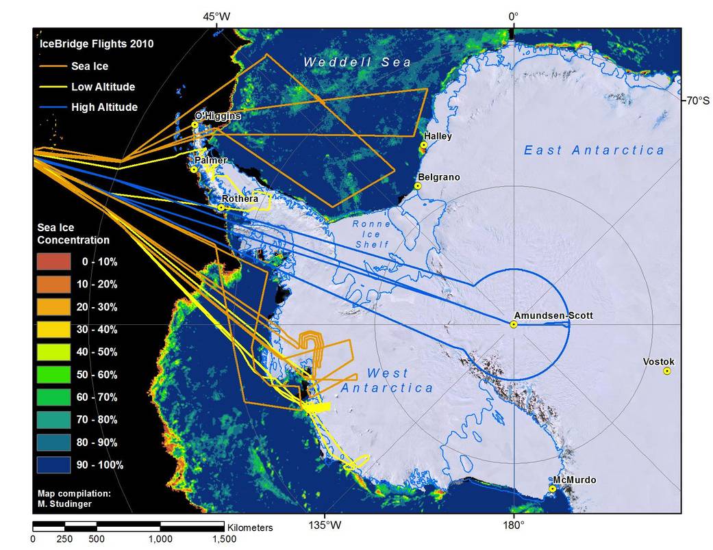 Graphic: Operation IceBridge Fall 2010 Campaign